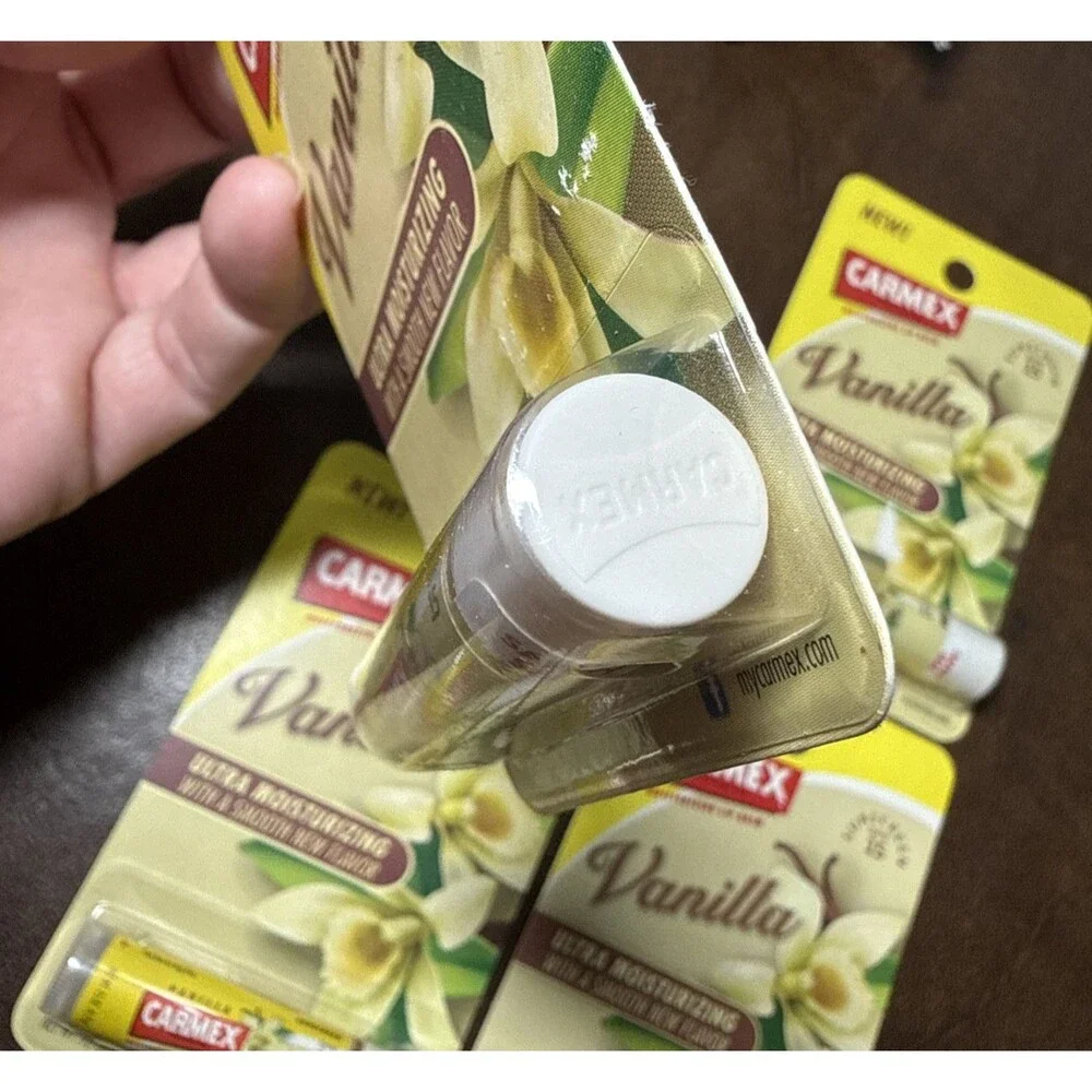 Lot of 4 CARMEX Ultra Moisturizing Smooth New Flavor Vanilla Lip Balm 2011 #2